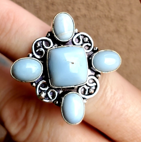 New Owyhee Opal 925 Silver Ring. - Picture 1 of 9